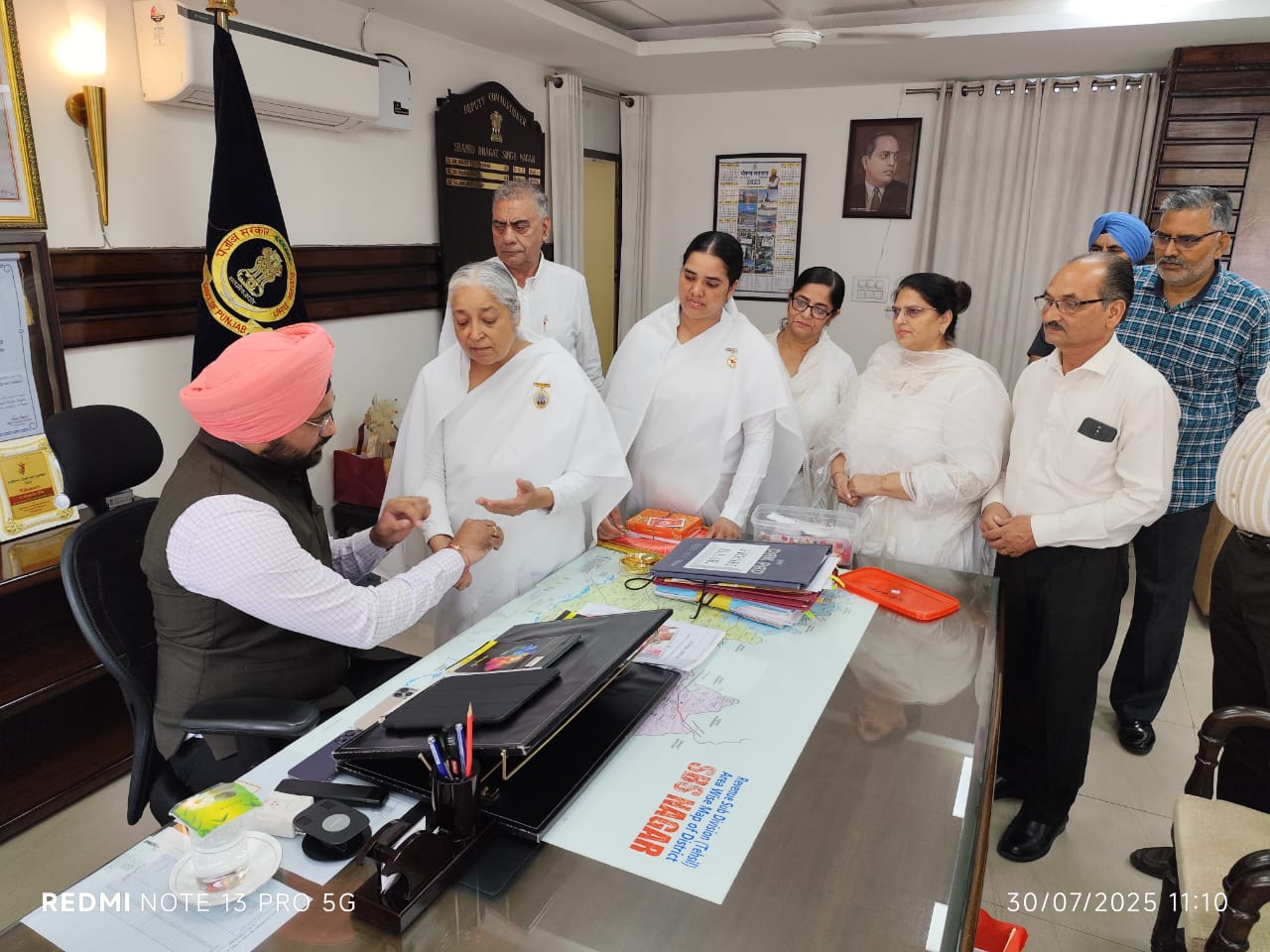 Prajapita Brahmakumari sisters tied Rakhis of DC, SSP, ADC and others.